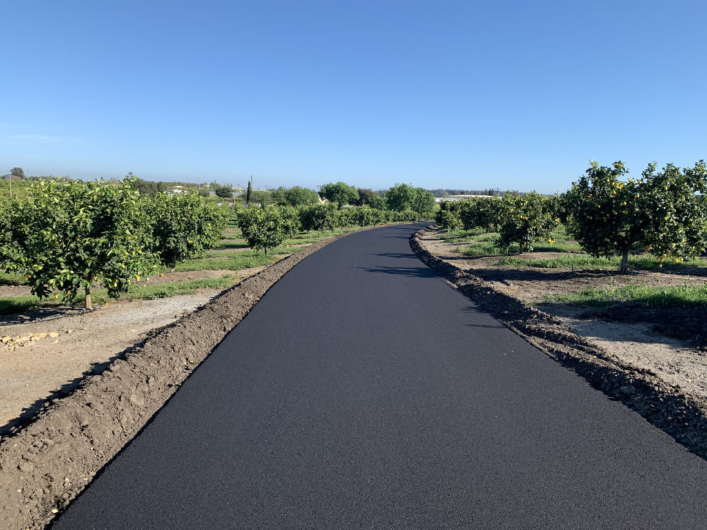finished asphalted road